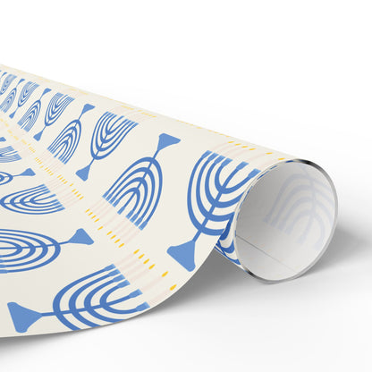 Hanukkah Menorah Wrapping Paper
