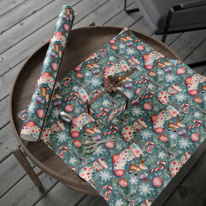 Stocking Situation – Sweet & Snuggly Christmas Wrapping Paper