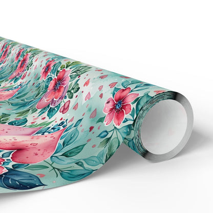 Blue & Pink Floral Gift Wrap