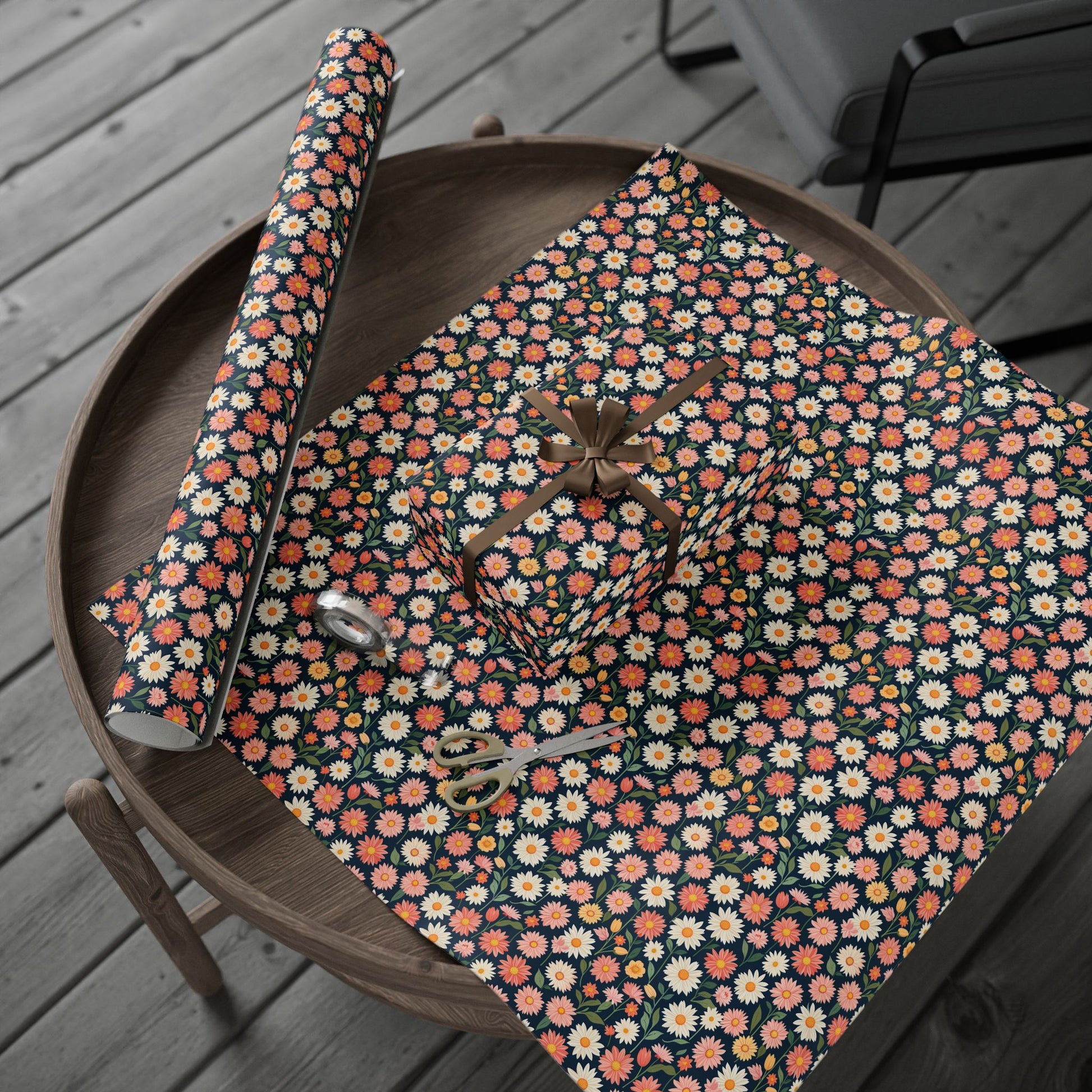 Colorful Daisy Floral Wrapping Paper