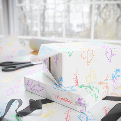 Rainbow Congratulations Wrapping Paper