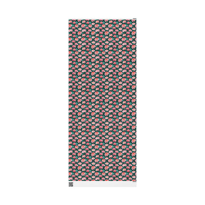 Pink & Green Floral Gift Wrapping Paper