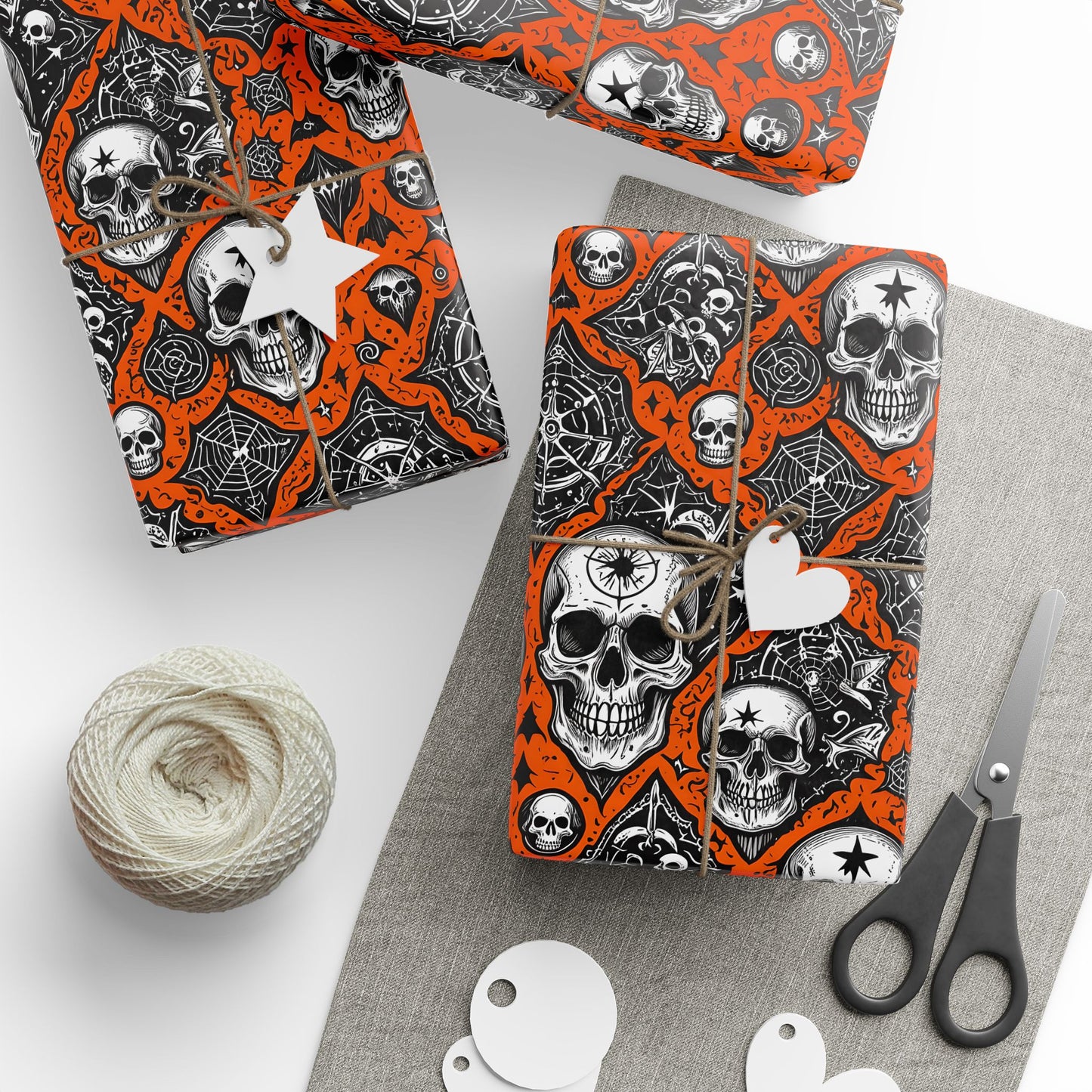 Orange Halloween Spooky Wrapping Papers