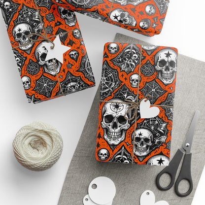 Orange Halloween Spooky Wrapping Papers