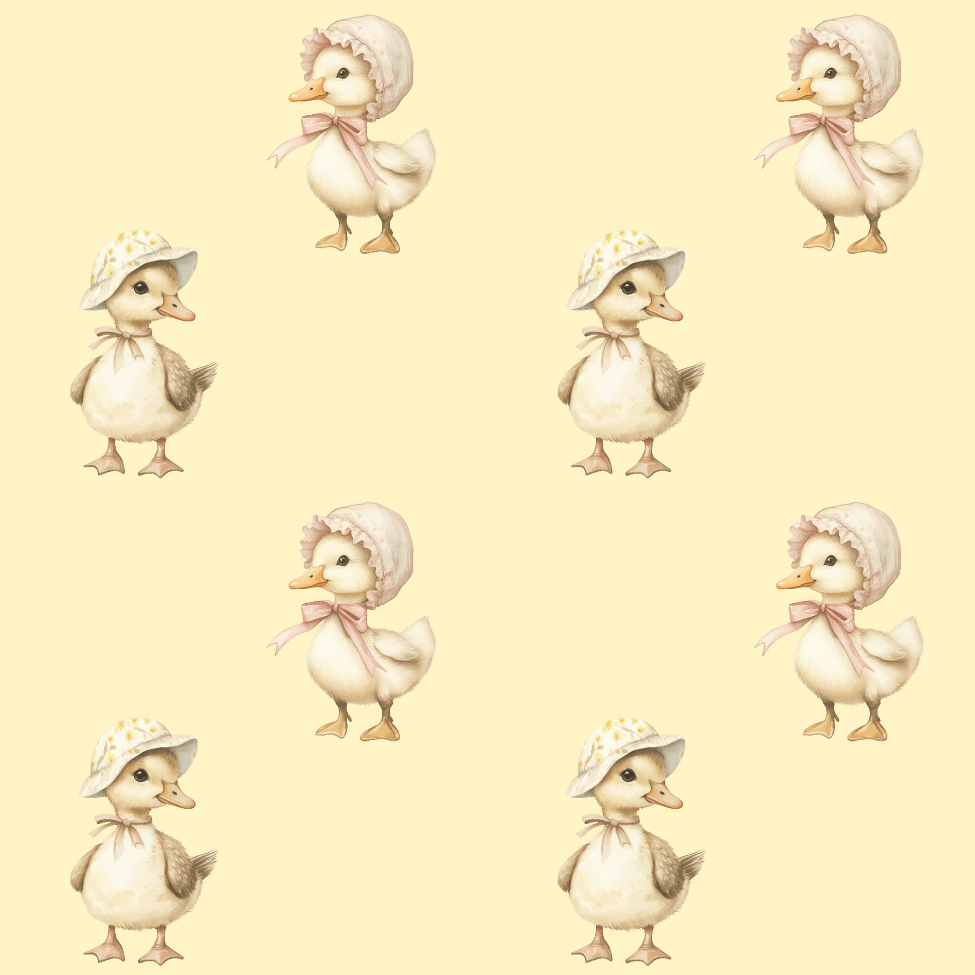 Charming Yellow Baby Duck Wrapping Paper