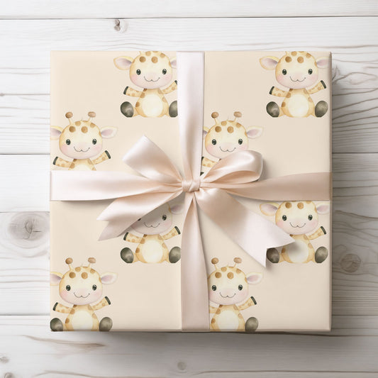 Adorable Giraffe Wrapping Paper