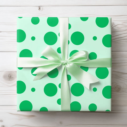 Green Dots – Festive Polka Wrap