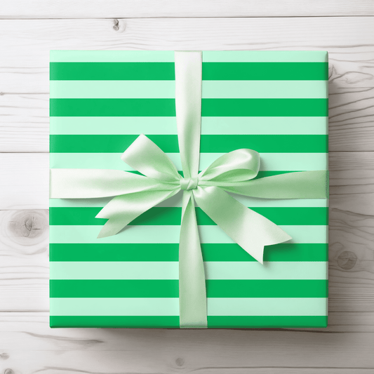Go Green & Gift Happy – Fun Striped Wrap