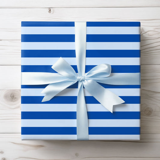 Blue Elegance – Sophisticated Striped Wrap