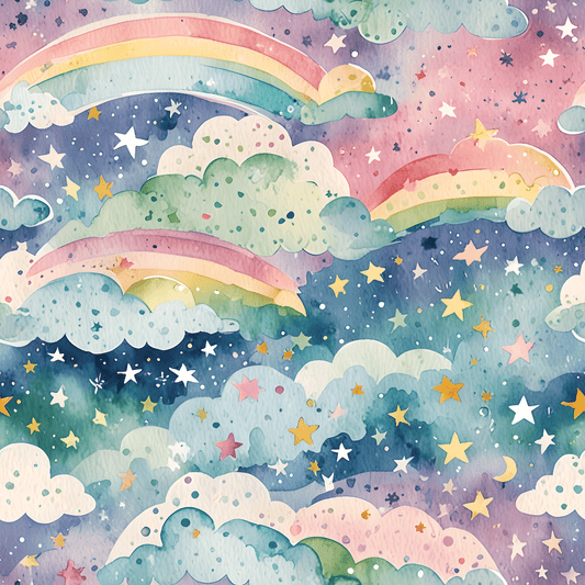 Rainbow Skies – Colorful Cloud Wrap for Joyful Gifting