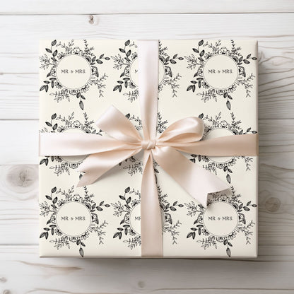Mr. & Mrs. Black and White Wrapping Papers