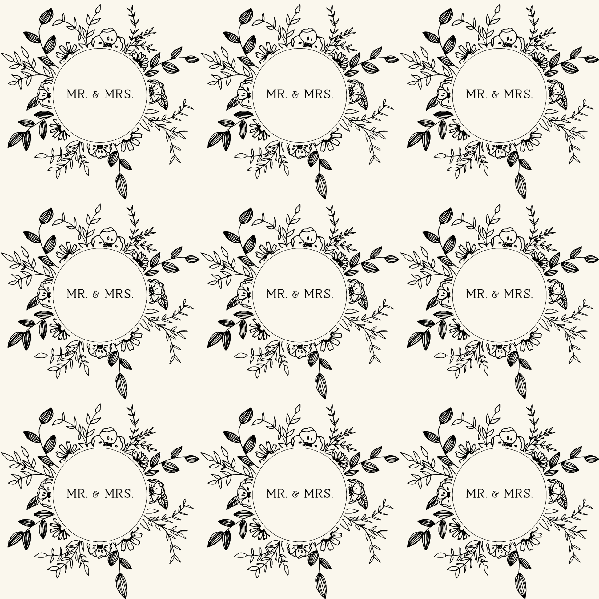 Mr. & Mrs. Black and White Wrapping Papers