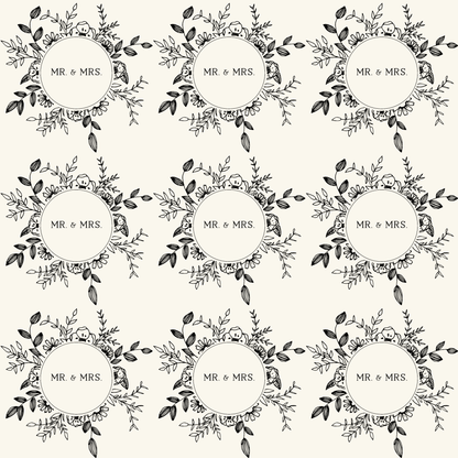 Mr. & Mrs. Black and White Wrapping Papers