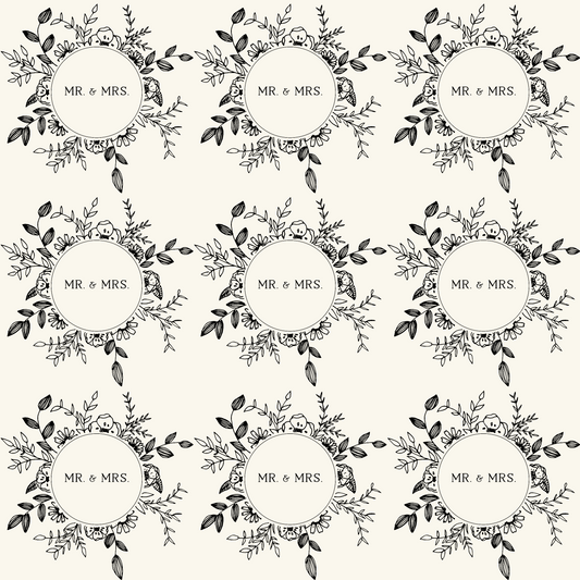 Mr. & Mrs. Black and White Wrapping Papers