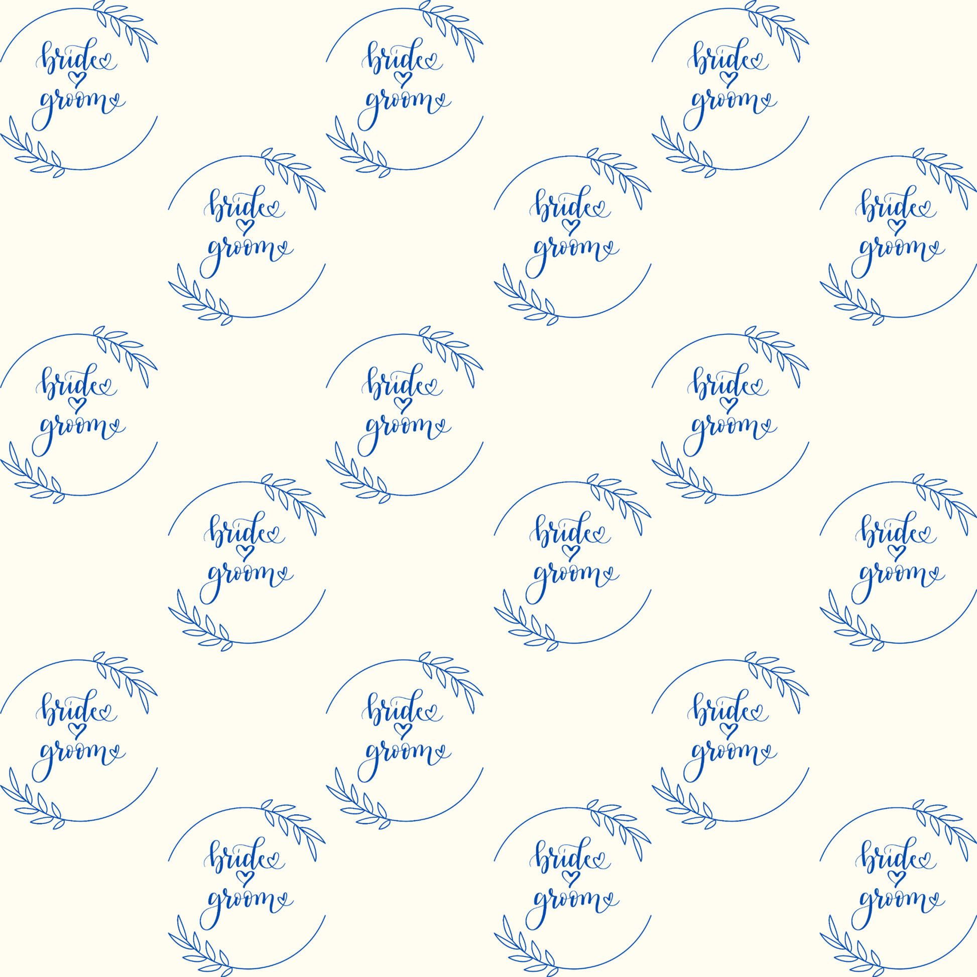 Bride & Groom Gift Wrap in Blue