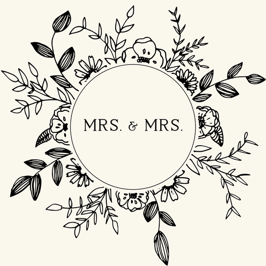 Mrs. & Mrs. Black and White Wrapping Paper Roll