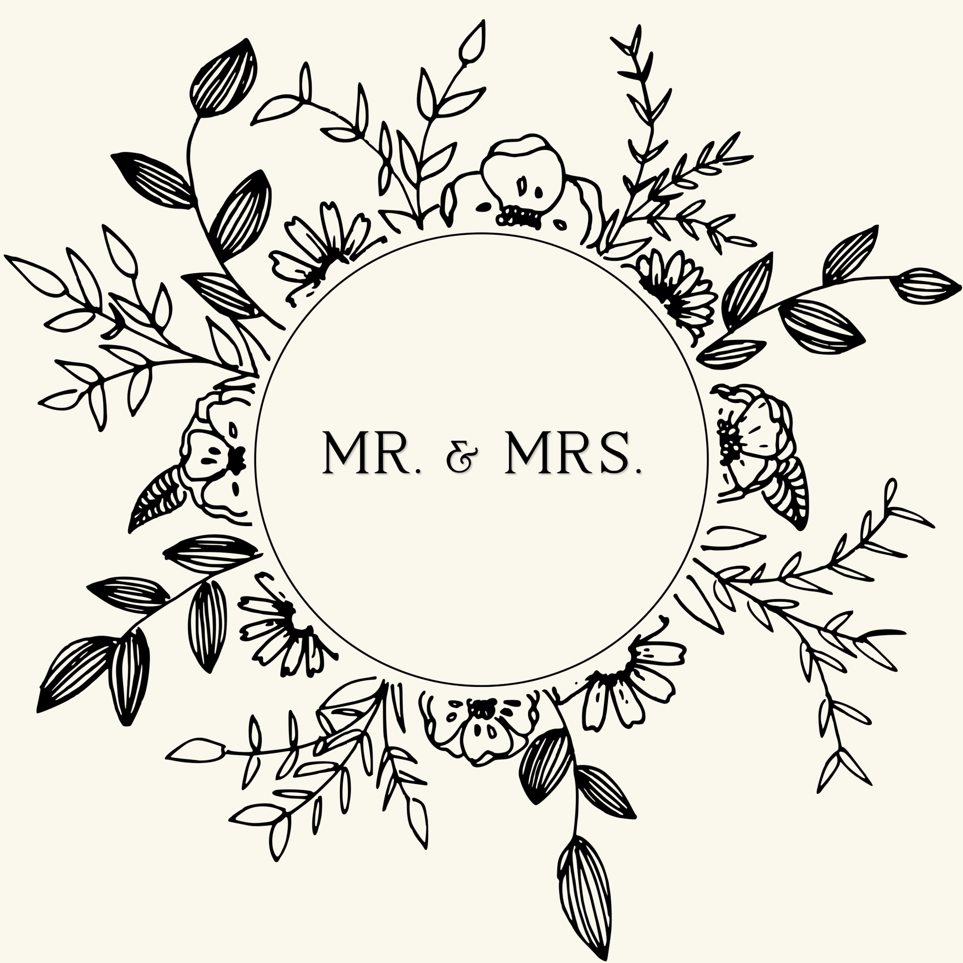 Mr. & Mrs. Black and White Wrapping Papers