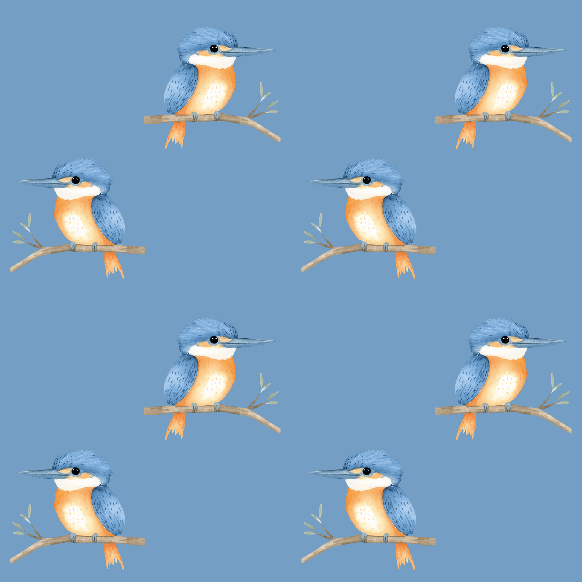Blue Kookaburra Wrapping Paper