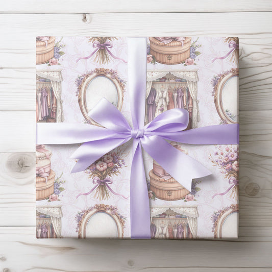 Elegant Wedding or Bachelorette Vintage Wrapping Paper