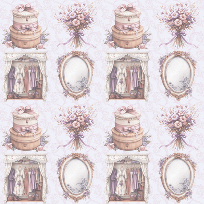 Elegant Wedding or Bachelorette Vintage Wrapping Paper