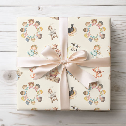 Whimsical Nursery Rhymes Wrapping Paper
