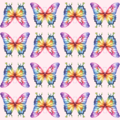 Colorful Rainbow Butterfly Wrapping Paper