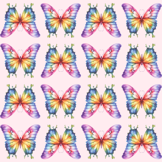 Colorful Rainbow Butterfly Wrapping Paper