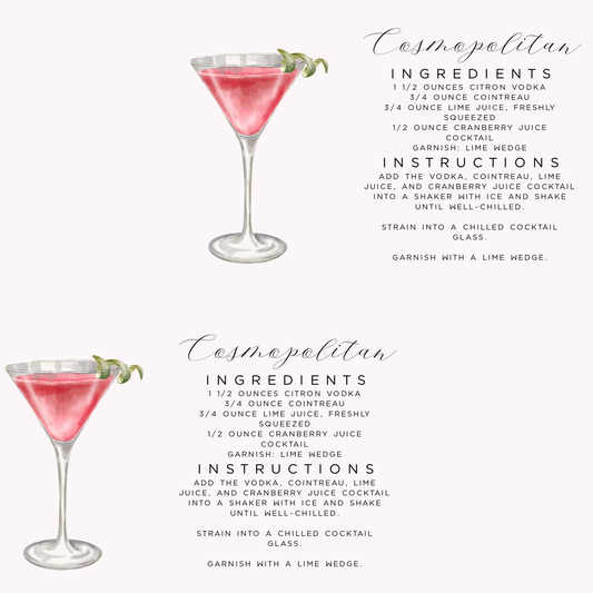 Cosmopolitan Cocktail Wrapping Paper