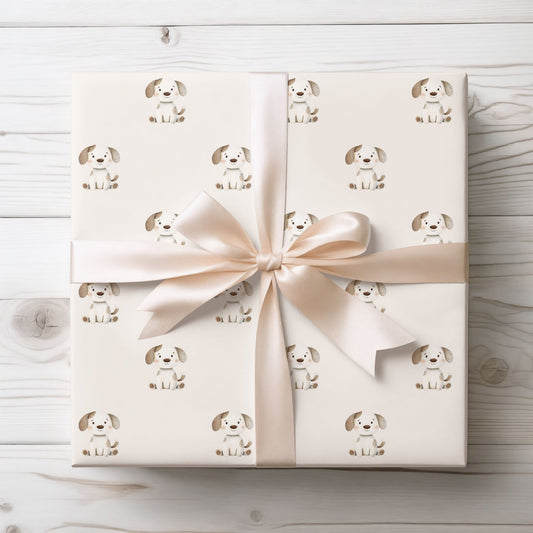 Cute Spotted Puppy Gift Wrap