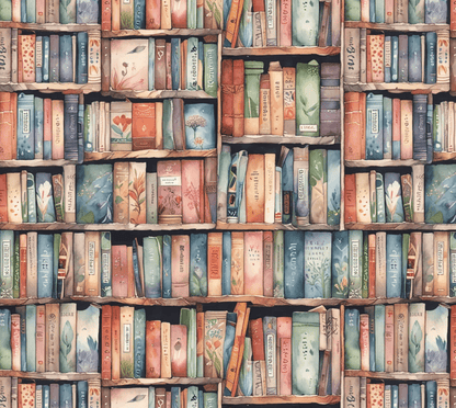 Shelf - Care – Whimsical Library Bookshelf Wrapping Paper