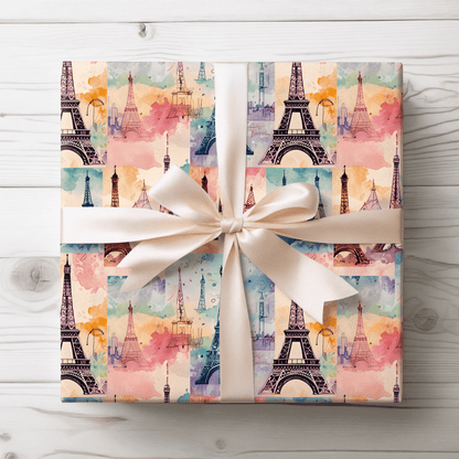 Vintage Paris Eiffel Tower Pastel Background