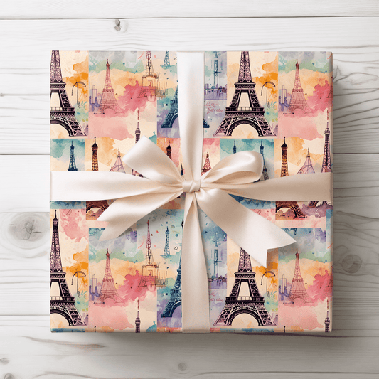 Vintage Paris Eiffel Tower Pastel Background