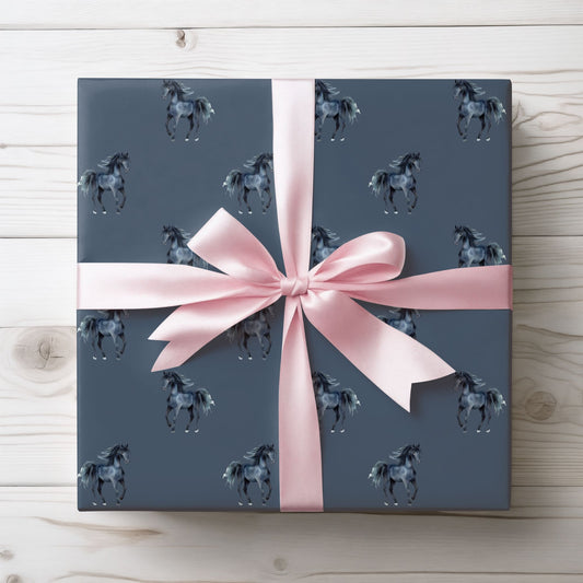 Black Stallion Gift Wrap