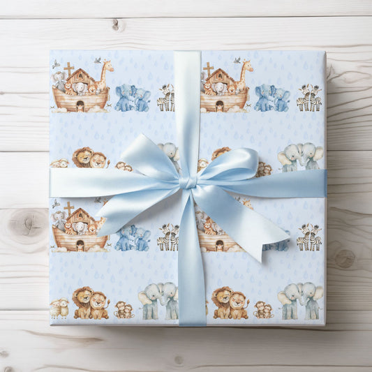 Noah's Ark Childrens Gift Wrap