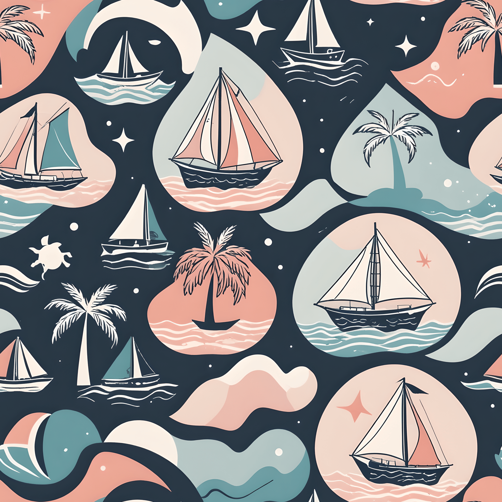Pastel Beachy Wrapping Papers