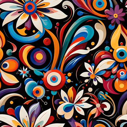 Wrapping Papers - Retro Floral Design