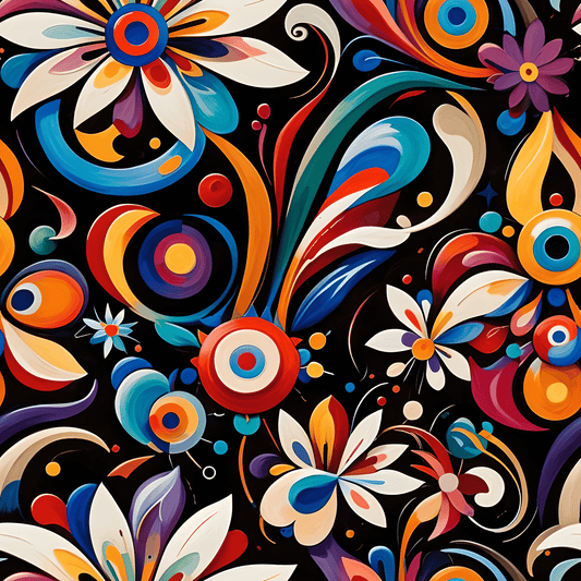 Wrapping Papers - Retro Floral Design