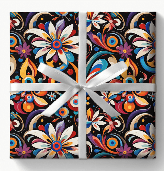Wrapping Papers - Retro Floral Design