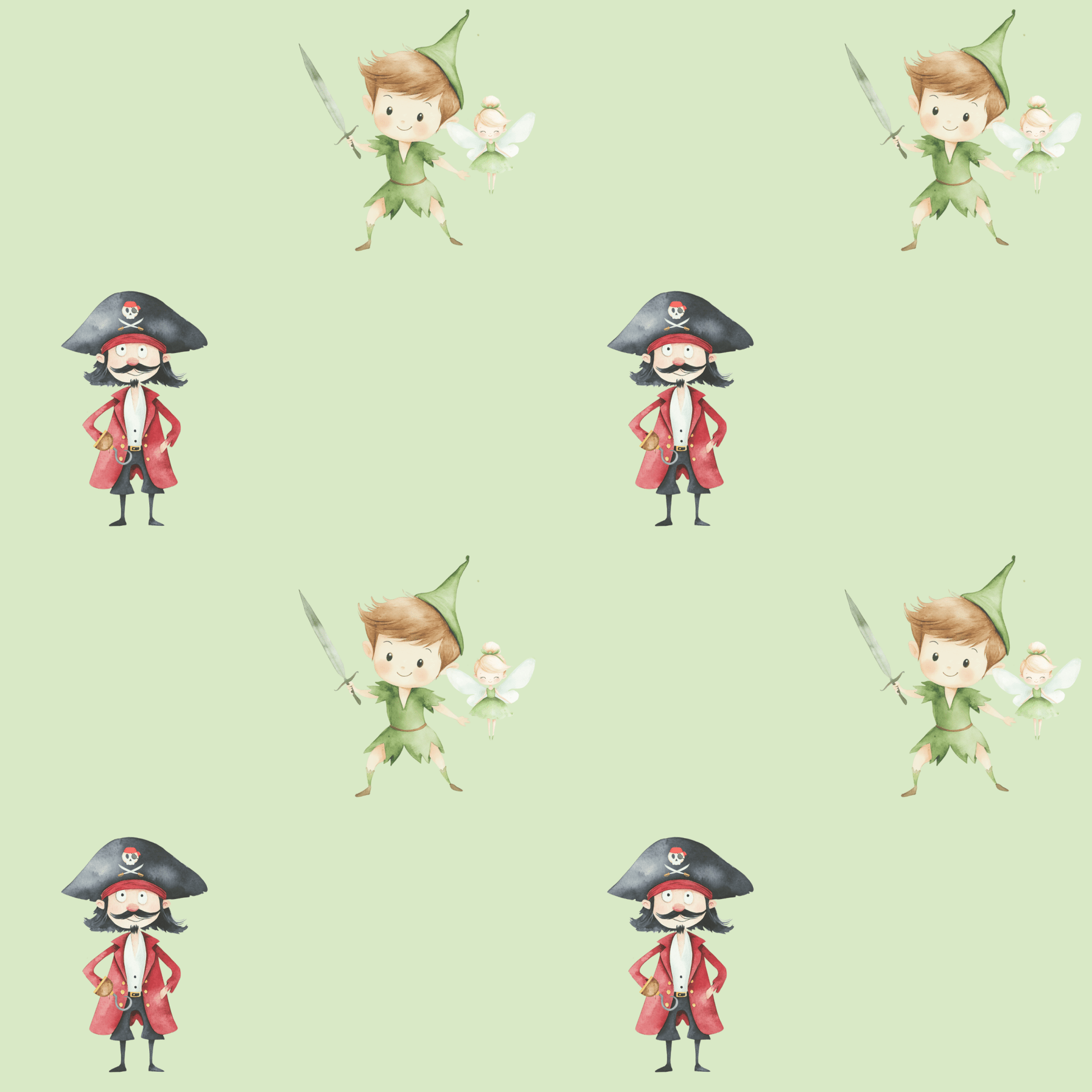 Peter Pan and Captin Hook Gift Wrap