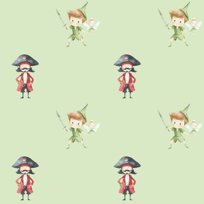 Peter Pan and Captin Hook Gift Wrap