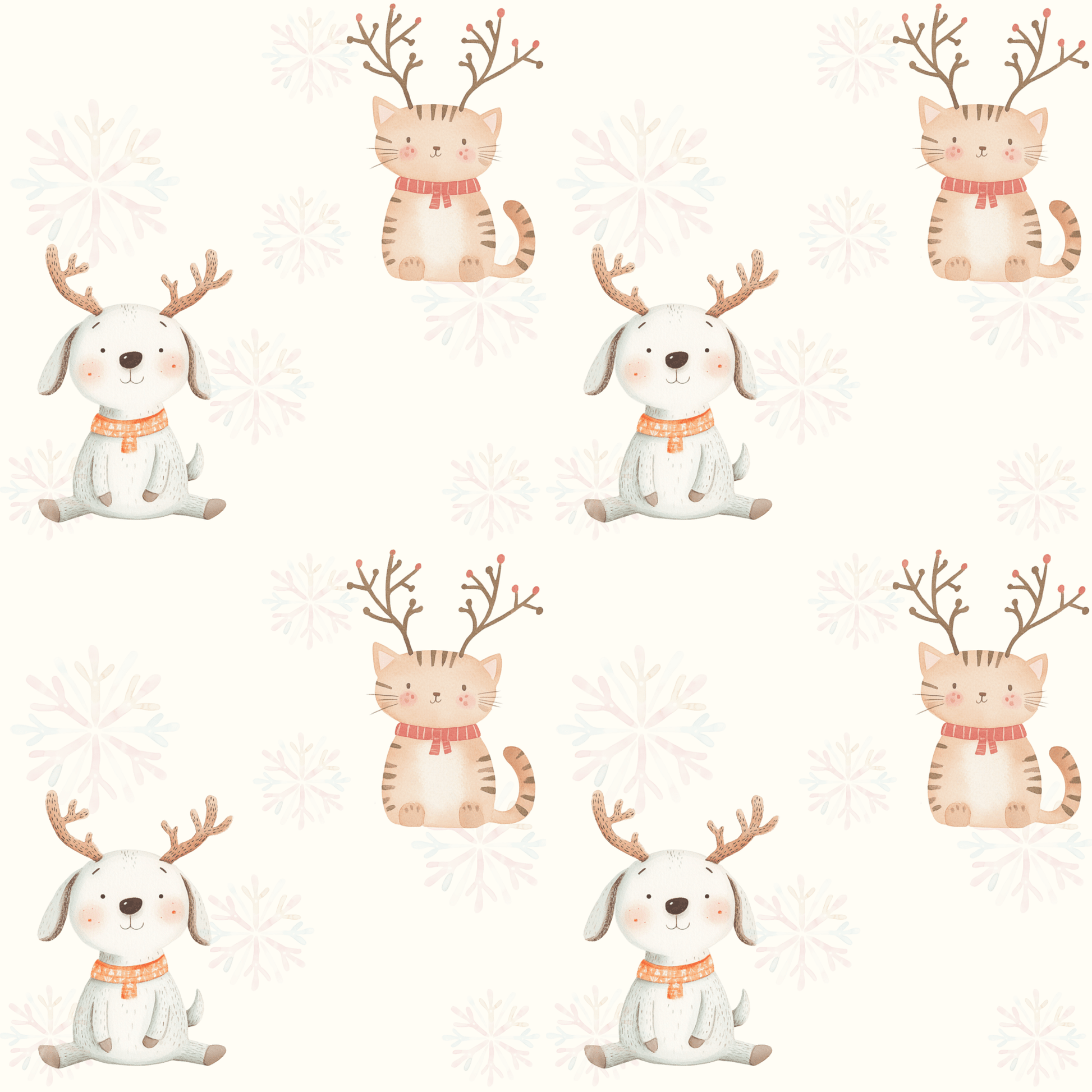 Merry Whiskers & Woofmas – Pastel Pets Holiday Wrapping Paper