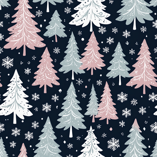 Pink, Blue & White Festive Wrapping Paper