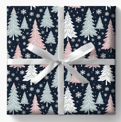 Pink, Blue & White Festive Wrapping Paper