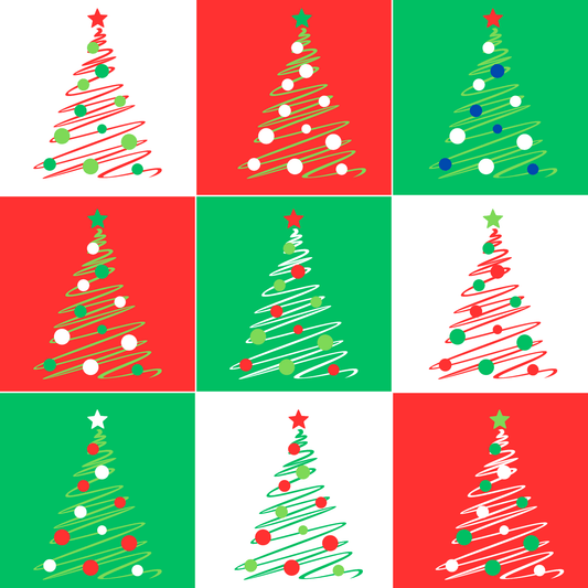 Pop - Tinsel Trees – Modern Graphic Christmas Wrapping Paper