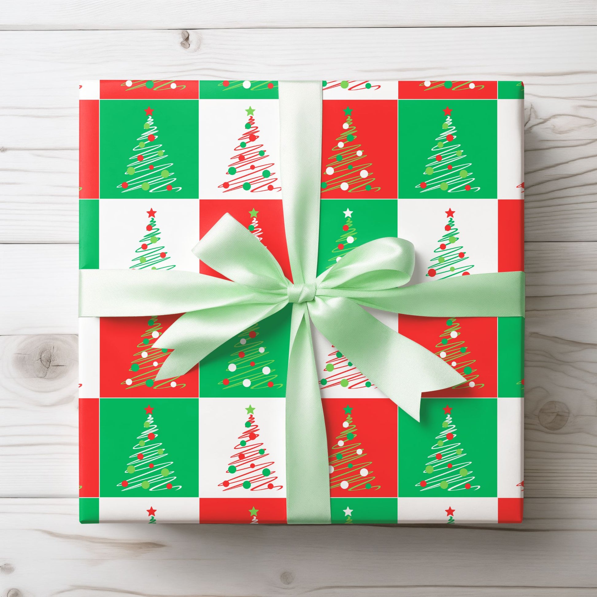 Pop - Tinsel Trees – Modern Graphic Christmas Wrapping Paper