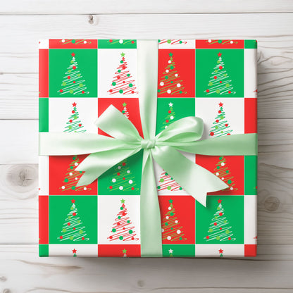 Pop - Tinsel Trees – Modern Graphic Christmas Wrapping Paper
