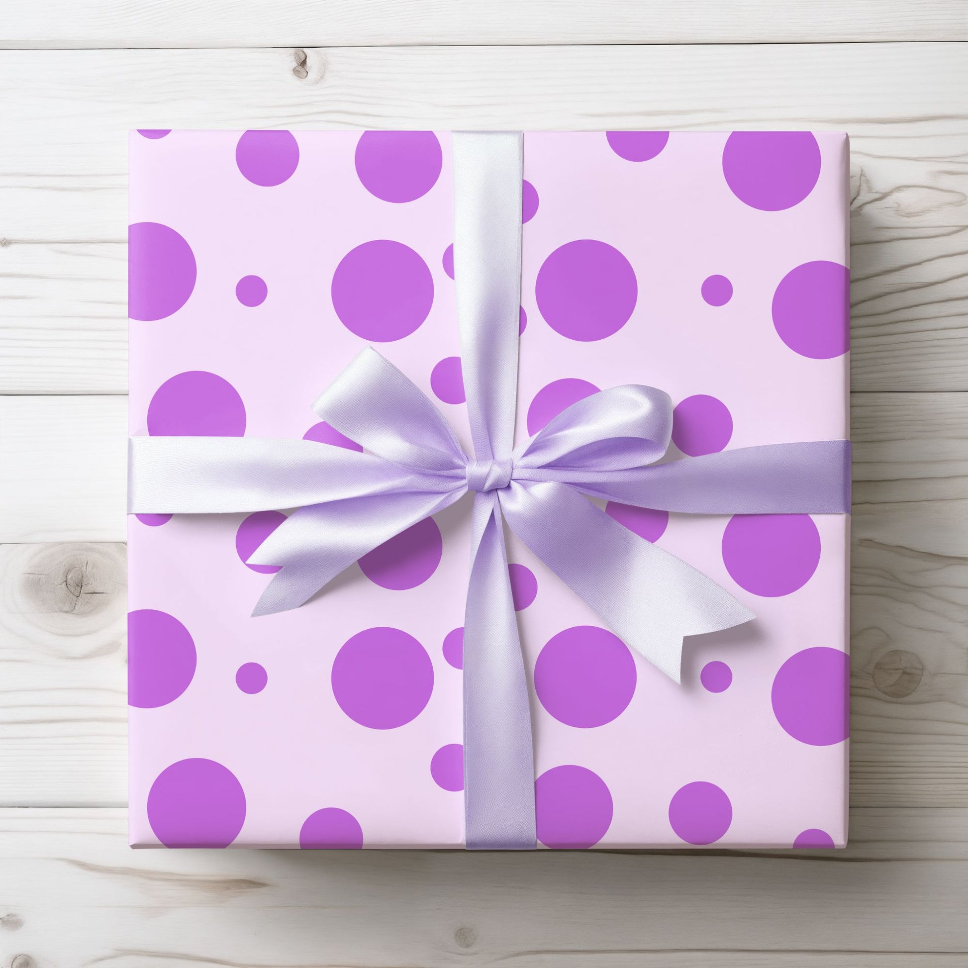 Playful Purple Polka Dot Wrapping Paper