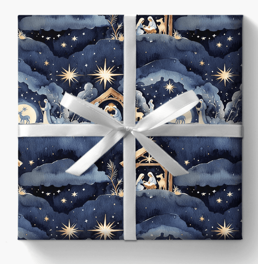 O Holy Night – Nativity Scene Wrapping Paper