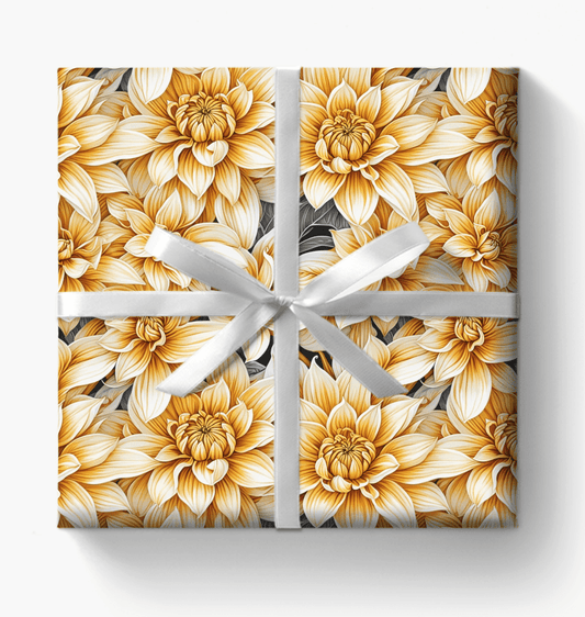 Yellow Dahlias Wrapping Papers