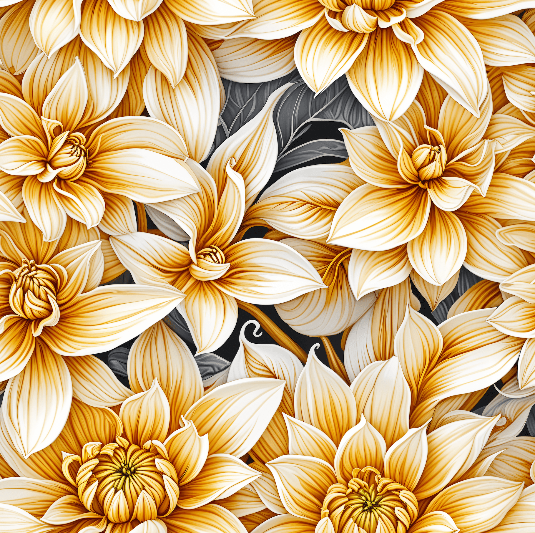 Yellow Dahlias Wrapping Papers